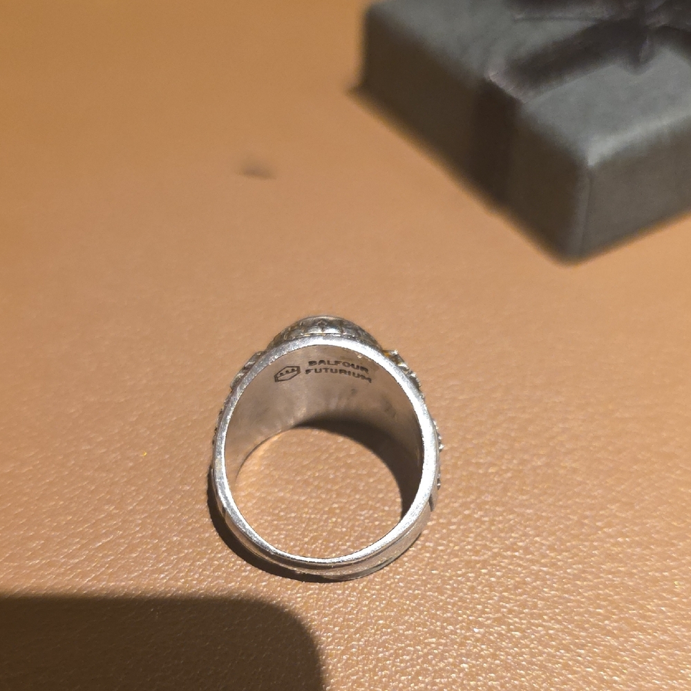 Source Unknown Silver Ring With Vivid Pink Oval S… - image 2